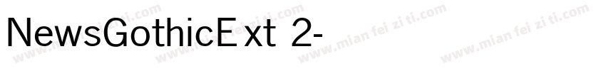 NewsGothicExt 2字体转换